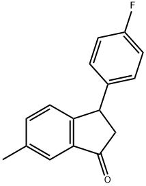 3-(4-fluorophenyl)-6-methylindan-1-one Struktur