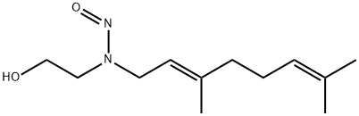 (E)-2-((3,7-Dimethyl-2,6-octadienyl)nitrosoamino)ethanol Struktur