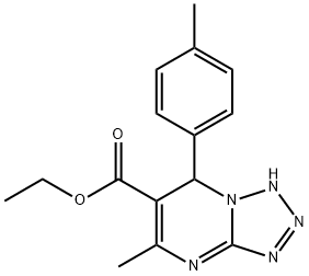 TETRAZOLO[1,5-A]PYRIMIDINE-6-CARBOXYLIC ACID, 1,7-DIHYDRO-5-METHYL-7-(4-METHYLPHENYL)-, ETHYL ESTER Struktur