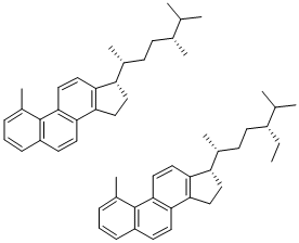 18,19-Dinorstigmasta-1,3,5,7,9,11,13-heptaene, 1,17-dimethyl-, (17alph a)- Struktur