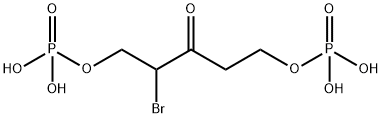 2-bromo-1,5-dihydroxy-3-pentanone 1,5-bisphosphate Struktur