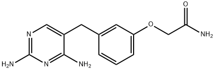 2-[3-[(2,4-Diamino-5-pyrimidinyl)methyl]phenoxy]acetamide Struktur