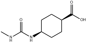 Cyclohexanecarboxylic acid, 4-[[(methylamino)carbonyl]amino]-, cis- (9CI) Struktur