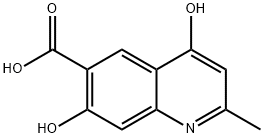 6-Quinolinecarboxylic acid, 4,7-dihydroxy-2-methyl- (9CI) Struktur