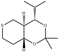 4H,5H-Thiopyrano[4,3-d]-1,3-dioxin,tetrahydro-2,2-dimethyl-4-(1-methylethyl)-,(4S,4aR,8aR)-(9CI) Struktur