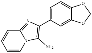 2-Benzo[1,3]dioxol-5-yl-imidazo[1,2-a]pyridin-3-ylamine Struktur