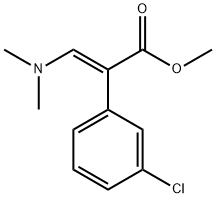 methyl (E)-2-(3-chlorophenyl)-3-(dimethylamino)-2-propenoate Struktur