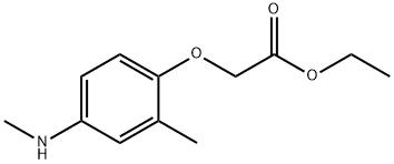 Acetic acid, [2-methyl-4-(methylamino)phenoxy]-, ethyl ester (9CI) Struktur