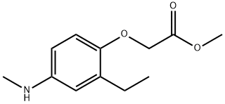 Acetic acid, [2-ethyl-4-(methylamino)phenoxy]-, methyl ester (9CI) Struktur