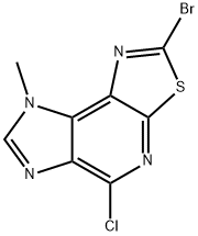 2-BROMO-5-CHLORO-8-METHYL-8H-IMIDAZO[4,5-D]THIAZOLO[5,4-B]PYRIDINE Struktur