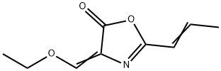 2-(1'-propenyl)-4-ethoxymethylene-5-oxazolone Struktur