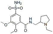 5-(aminosulphonyl)-N-[(1-ethyl-2-pyrrolidinyl)methyl]-2,3-dimethoxybenzamide Struktur