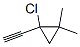 Cyclopropane, 1-chloro-1-ethynyl-2,2-dimethyl- (9CI) Struktur