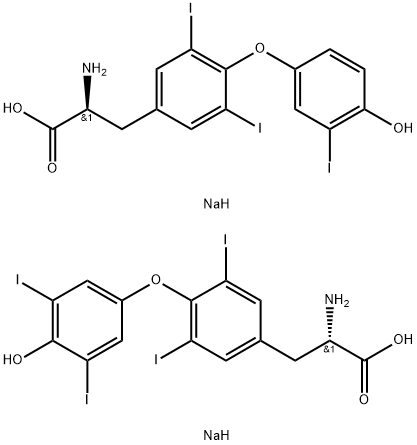 (2S)-2-amino-3-[4-(4-hydroxy-3-iodo-phenoxy)-3,5-diiodo-phenyl]propanoate Struktur