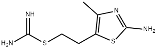 Carbamimidothioic acid, 2-(2-amino-4-methyl-5-thiazolyl)ethyl ester (9CI) Struktur