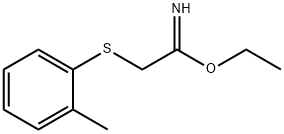 Ethanimidic acid, 2-[(2-methylphenyl)thio]-, ethyl ester (9CI) Struktur