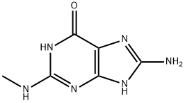 6H-Purin-6-one,  8-amino-1,7-dihydro-2-(methylamino)-  (9CI) Struktur