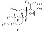 6-alpha,9-alpha-difluoro-11-beta,16-alpha,17-alpha,21-tetrahydroxypregna-1,4-diene-3,20-dione Structure