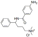 [4-[(4-aminobenzoyl)amino]-4-phenyl-butyl]-dimethyl-azanium chloride Struktur