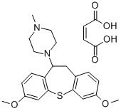 1-(10,11-Dihydro-3,7-dimethoxydibenzo(b,f)thiepin-10-yl)-4-methylpiper azine maleate Struktur