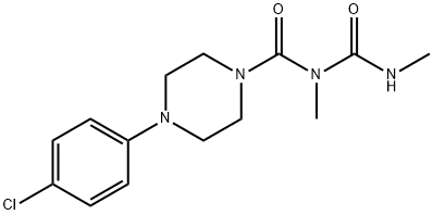 1-(2,4-Dimethylallophanoyl)-4-(4-chlorophenyl)piperazine Struktur