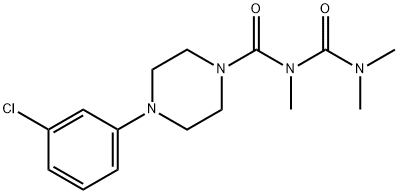 1-(3-Chlorophenyl)-4-(2,4,4-trimethylallophanoyl)piperazine Struktur