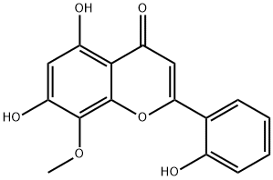 2',5,7-Trihydroxy-8-methoxyflavone Struktur