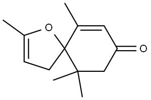 2,6,10,10-tetramethyl-1-oxaspiro[4.5]deca-2,6-dien-8-one Struktur