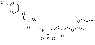 bis[2-[2-(p-chlorophenoxy)-1-oxoethoxy]ethyl]methylammonium methanesulphonate  Struktur