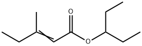 2-Pentenoic acid, 3-Methyl-, 1-ethylpropyl ester Struktur