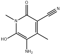 3-Pyridinecarbonitrile,  5-amino-1,2-dihydro-6-hydroxy-1,4-dimethyl-2-oxo- Struktur