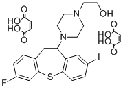 1-Piperazineethanol, 4-(10,11-dihydro-3-fluoro-8-iododibenzo(b,f)thiep in-10-yl)-, (Z)-2-butenedioate (1:2) Struktur