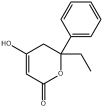 2H-Pyran-2-one,6-ethyl-5,6-dihydro-4-hydroxy-6-phenyl-(9CI) Struktur