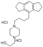 1-Piperazineethanol, 4-(4-(1,2,3,5,6,7-hexahydro-s-indacen-4-yl)butyl) -, dihydrochloride Struktur