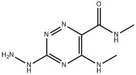 1,2,4-Triazine-6-carboxamide, 3-hydrazino-N-methyl-5-(methylamino)- Struktur