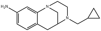 4-(cyclopropylmethyl)-3,4,5,6-tetrahydro-2H-1,5-methano-1,4-benzodiazocin-9-amine Struktur