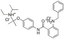 2-[4-[(benzylazaniumylidene-phenyl-methyl)amino]phenoxy]ethyl-dipropan -2-yl-azanium dichloride Struktur