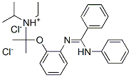 2-[2-(anilino-phenyl-methylidene)azaniumylphenoxy]ethyl-dipropan-2-yl- azanium dichloride Struktur