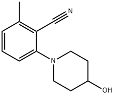 Benzonitrile, 2-(4-hydroxy-1-piperidinyl)-6-methyl- (9CI) Struktur