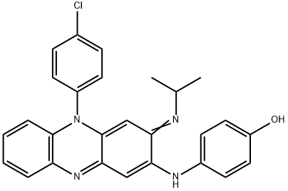 3-(4-hydroxyanilino)-10-(4-chlorophenyl)-2,10-dihydro-2-isopropyliminophenazine Struktur