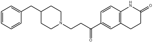 6-(1-Oxo-3-(4-benzyl-1-piperidyl)propyl)-3,4-dihydrocarbostyril Struktur