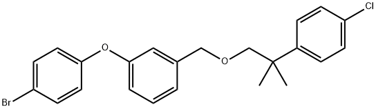 3-(4-Bromophenoxy)benzyl 2-(4-chlorophenyl)-2-methylpropyl ether Struktur