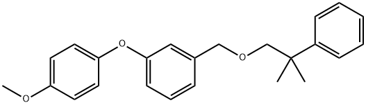 Benzene, 1-(4-methoxyphenoxy)-3-((2-phenyl-2-methylpropoxy)methyl)- Struktur