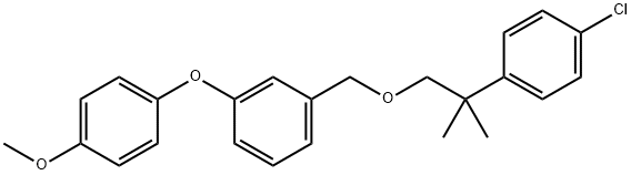 1-((2-(4-Chlorophenyl)-2-methylpropoxy)methyl)-3-(4-methoxyphenoxy)ben zene Struktur