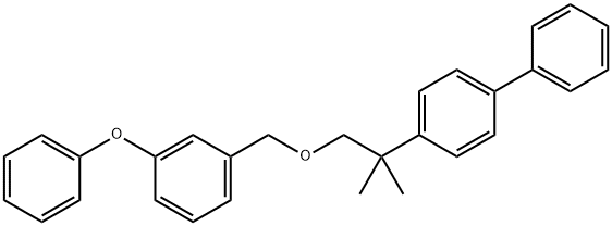 4-(1,1-Dimethyl-2-((3-phenoxyphenyl)methoxy)ethyl)-1,1'-biphenyl Struktur