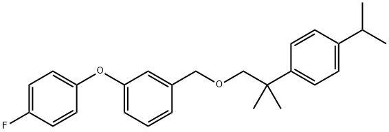 1-(4-Fluorophenoxy)-3-((2-(4-(1-methylethyl)phenyl)-2-methylpropoxy)me thyl)benzene Struktur