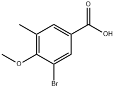 5-BROMO-4-METHOXY-3-METHYLBENZOIC ACID Struktur