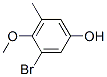 Phenol, 3-bromo-4-methoxy-5-methyl- (9CI) Struktur