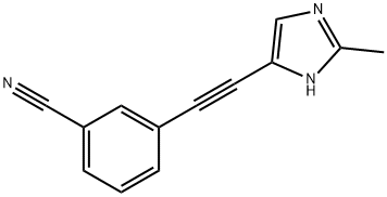 Benzonitrile, 3-[(2-methyl-1H-imidazol-4-yl)ethynyl]- (9CI) Struktur