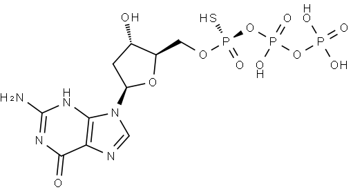 2'-DEOXYGUANOSINE-5'-O-(1-THIOTRIPHOSPHATE), RP-ISOMER SODIUM SALT Struktur